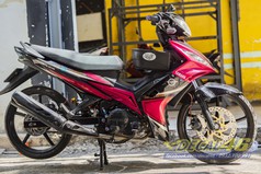 Tem xe Exciter 2009   Thiết kế line hồng đen 