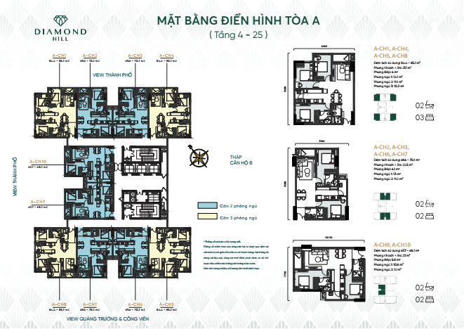 1 Cần bán căn 3 ngủ tại BV Diamond Hill Bắc Giang