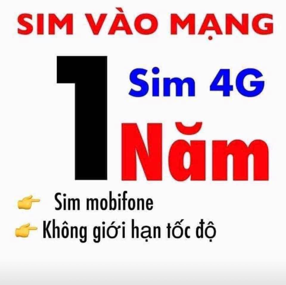 2 Sim 4G Mobifone Loại +5gb, +6gb/Ngày, Maxdata, Full Băng Thông 4-5G