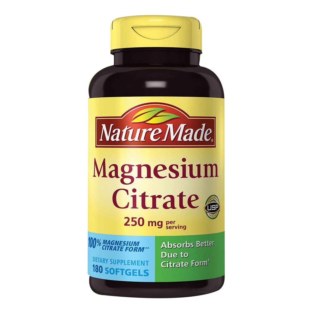 Bổ sung magie Nature Made Magnesium Citrate 250 mg 180 viên