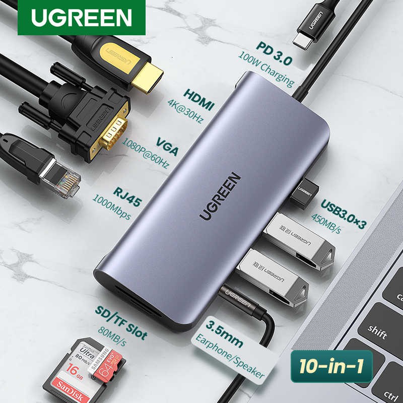 12 Cáp chuyển type C to USB 3.0/HDMI/VGA/Mini HDMI,cáp type C các loại Ugreen 30702,70336,30841,30843..