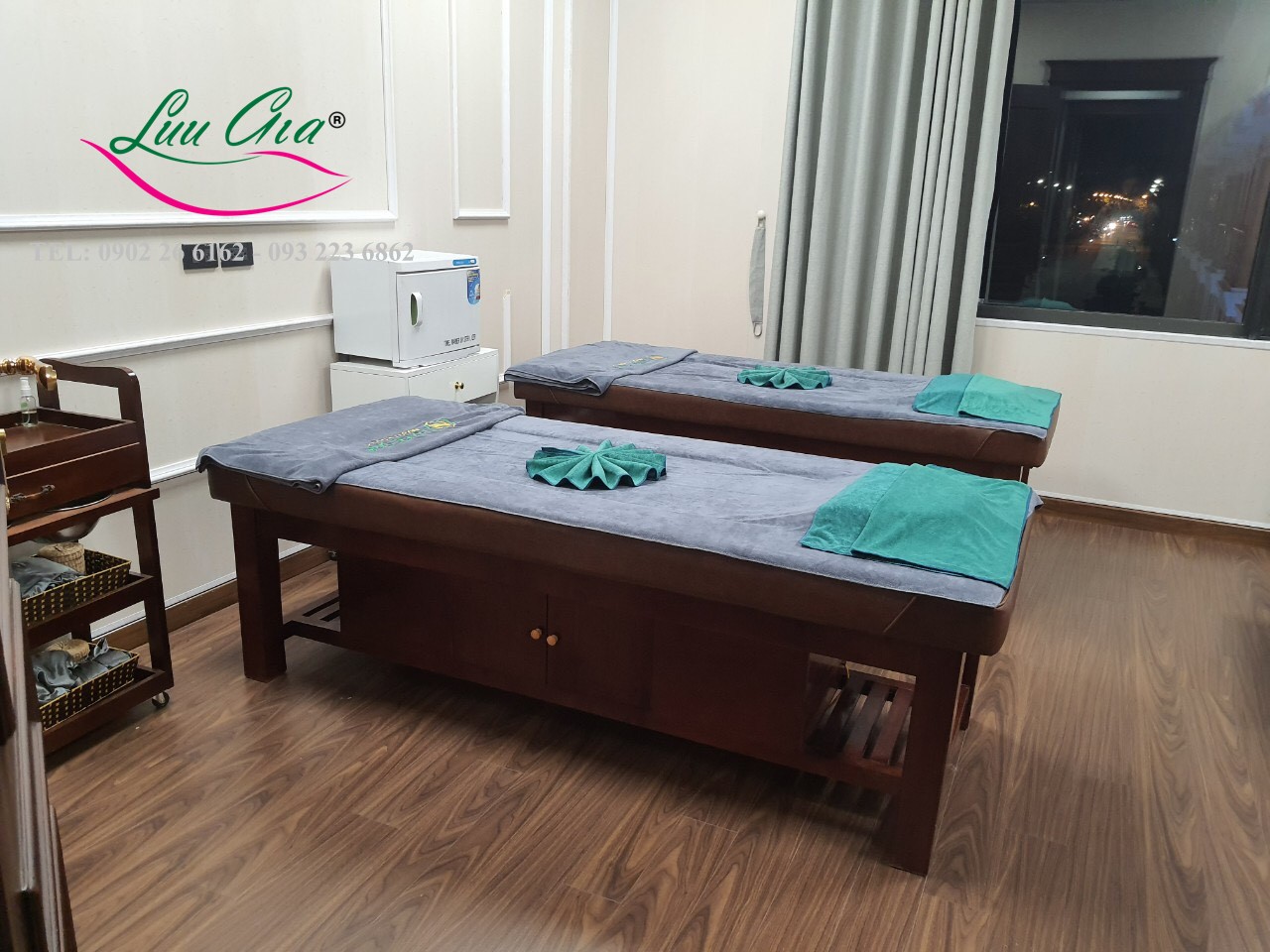 Giường massage toàn thân khung gỗ cung cấp tại hải phòng