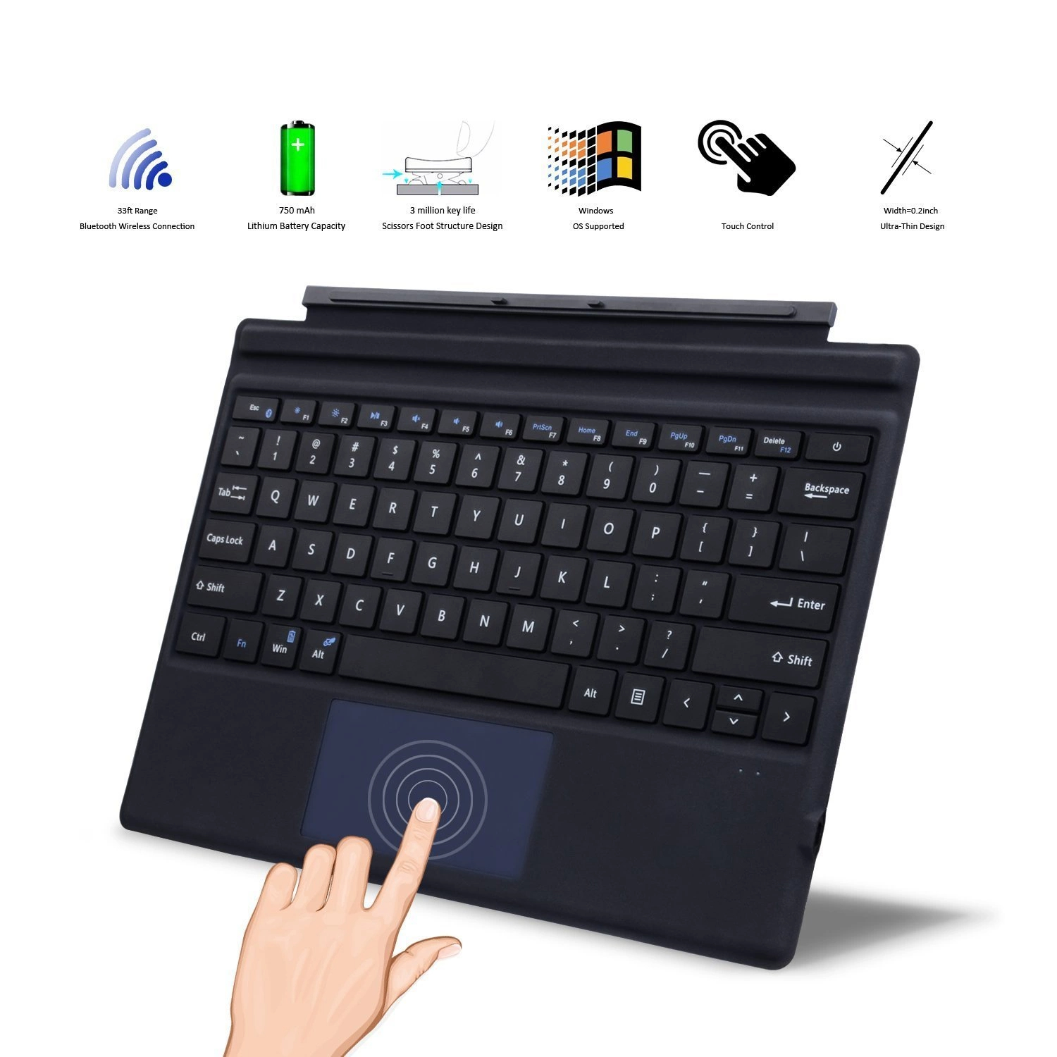 3 Type Cover Bluetooth  New Version  for Surface Pro 3-4-5-6-7   new 100 có đèn