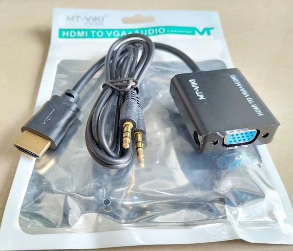 1 Cáp chuyển HDMI sang VGA giá rẻ, Cáp HDMI to VGA Ugreen 40203, cáp HDMI to VGA 1.5m UG 30449