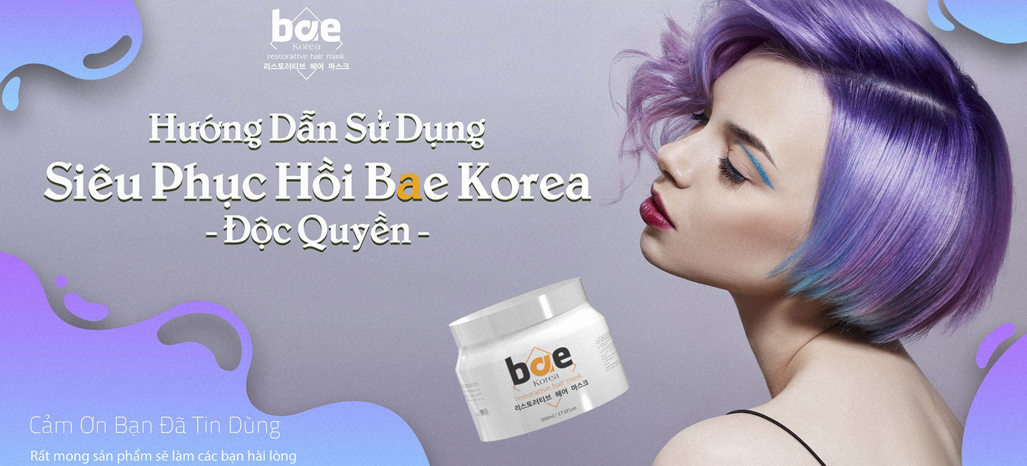 3 Bae Korea Siêu Phục Hồi Tóc Hư Tổn - Giúp Mái Tóc Trở Về Thanh Xuân 3 Bae Korea Siêu Phục Hồi Tóc Hư Tổn - Giúp Mái Tóc Trở Về Thanh Xuân