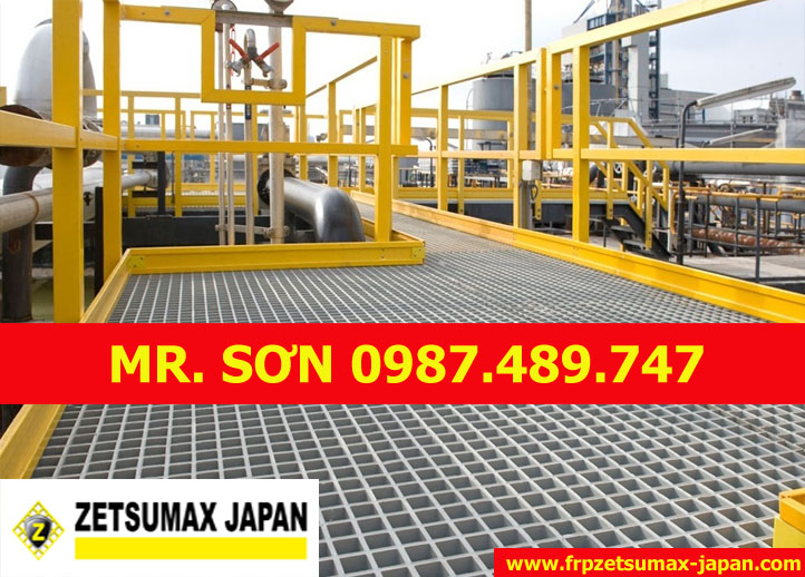 11 Tấm sàn FRP ,lưới sợi thủy tinh, Sàn FRP kháng hóa chất, chống ăn mòn, composite - Mới 100