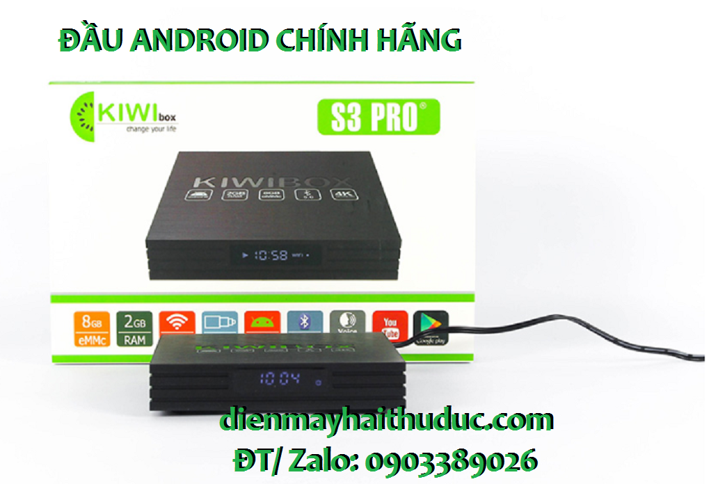 1 Đầu Android KiwiBox S3Pro cấu hình lõi tứ Quad core ARM Cortex-A53