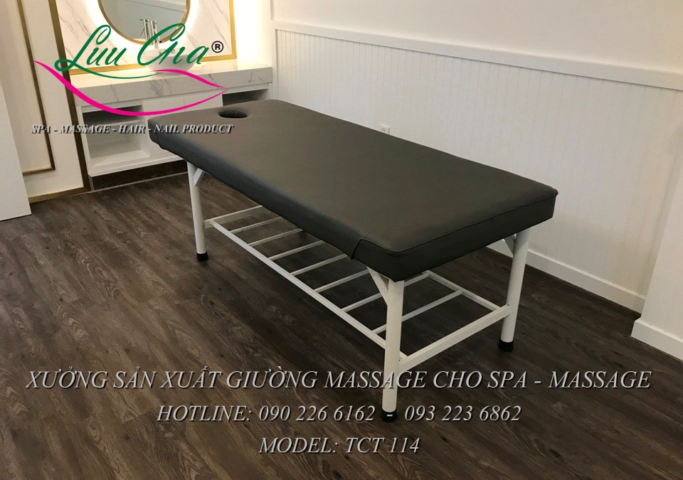 1 Giường massage body khung sắt giá rẻ tại cẩm phả, quảng ninh.
