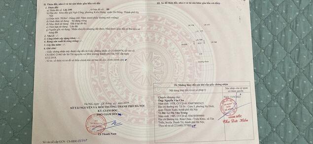 Cần bán đất liền kề Đa Sỹ, Kiến Hưng, Hà Đông, Hà Nội