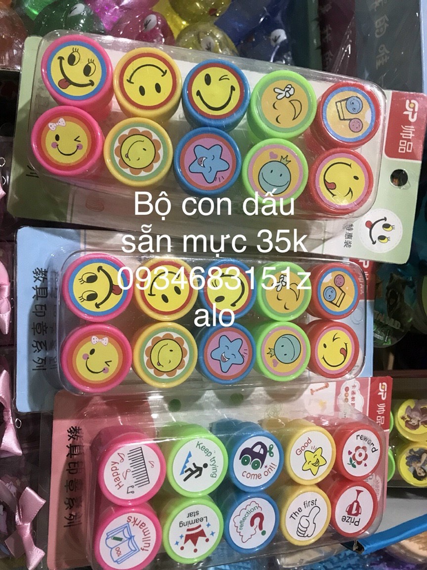 2 Bộ con dấu sẵn mực 35k   10 hình   so cute    Thị trường bán lẻ 50k / bộ nhà e 10 bộ trở lên giá sỉ