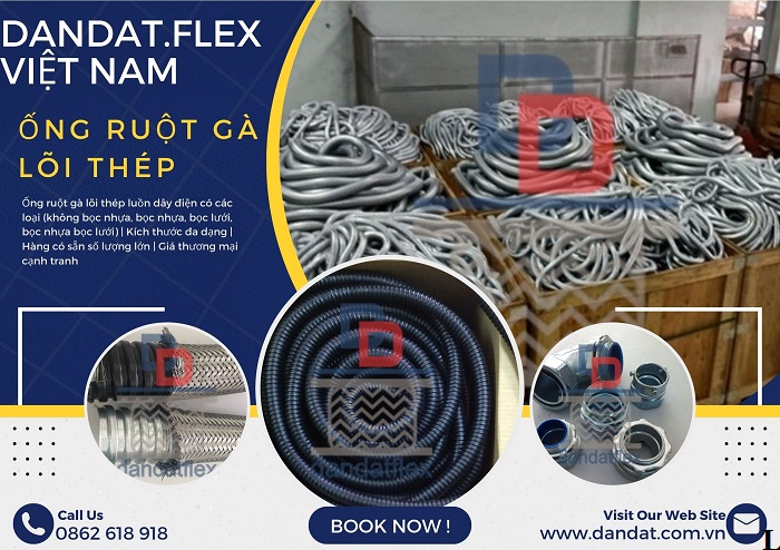 Ống luồn dây điện lõi thép, ống thép mềm bọc nhựa pvc, ống ruột gà pvc có lưới
