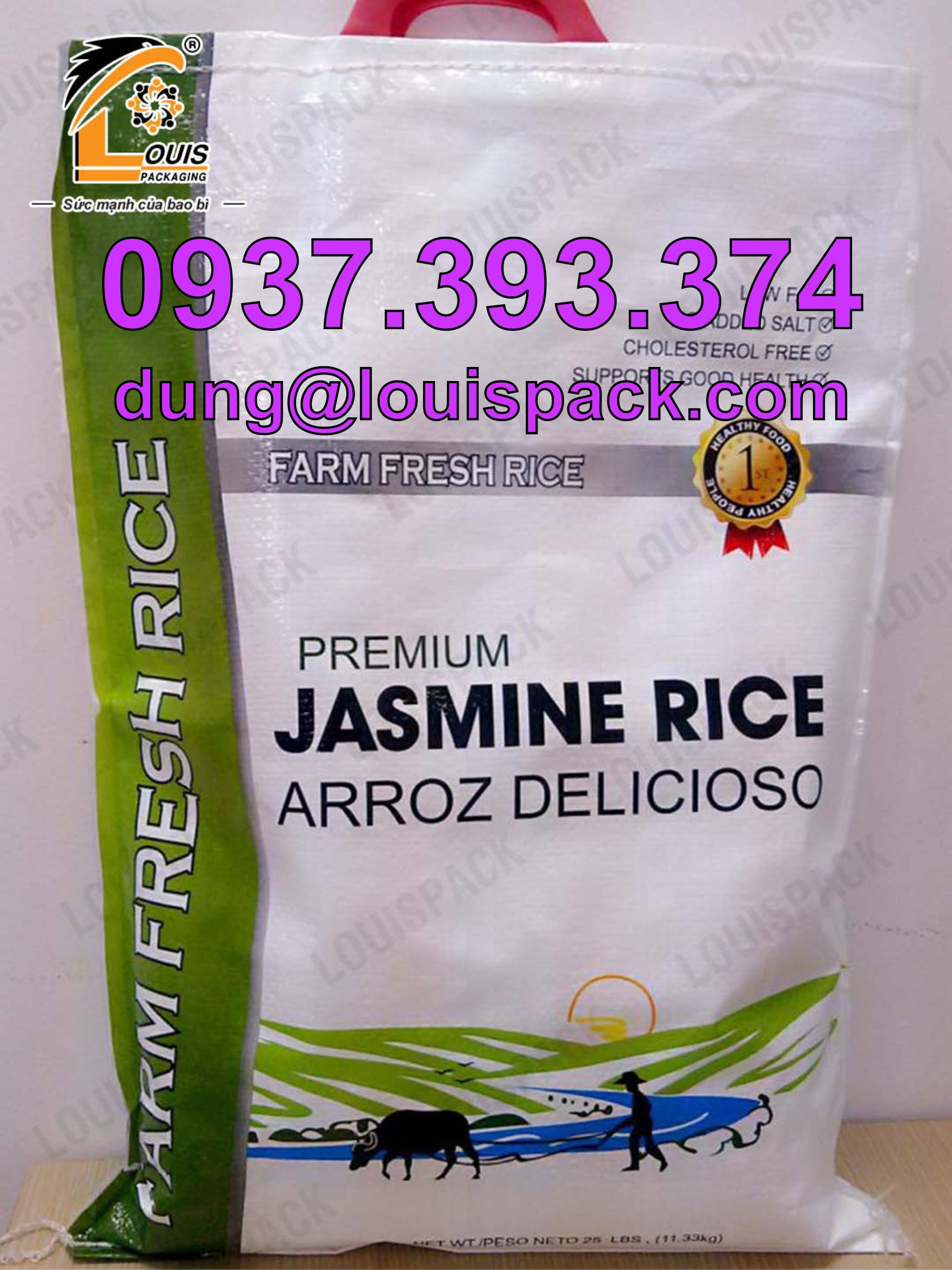 3 Bao PP đựng gạo 10kg, 25kg, 50kg
