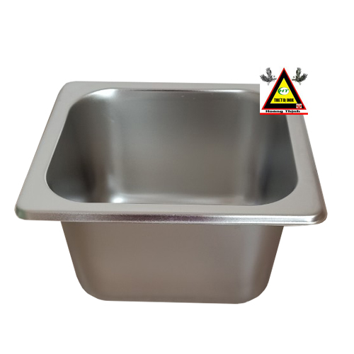 Khay inox đựng thạch - Khay topping GN 1/6