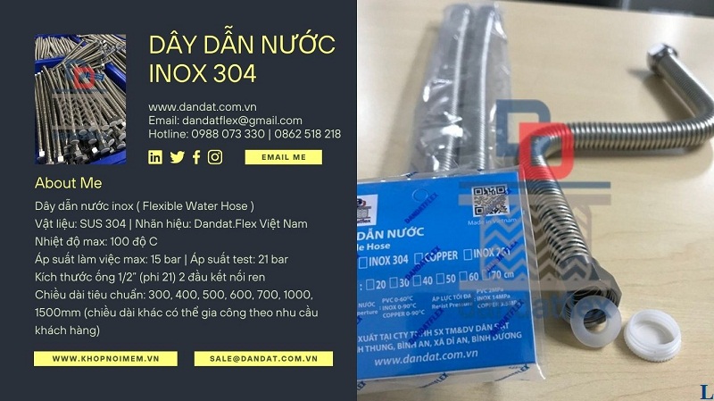 Dây cấp nước mềm inox 304, dây đồng bện mạ thiếc, ống mềm nối đầu phun Spinkler, ruột gà lõi thép Dây cấp nước mềm inox 304, dây đồng bện mạ thiếc, ống mềm nối đầu phun Spinkler, ruột gà lõi thép