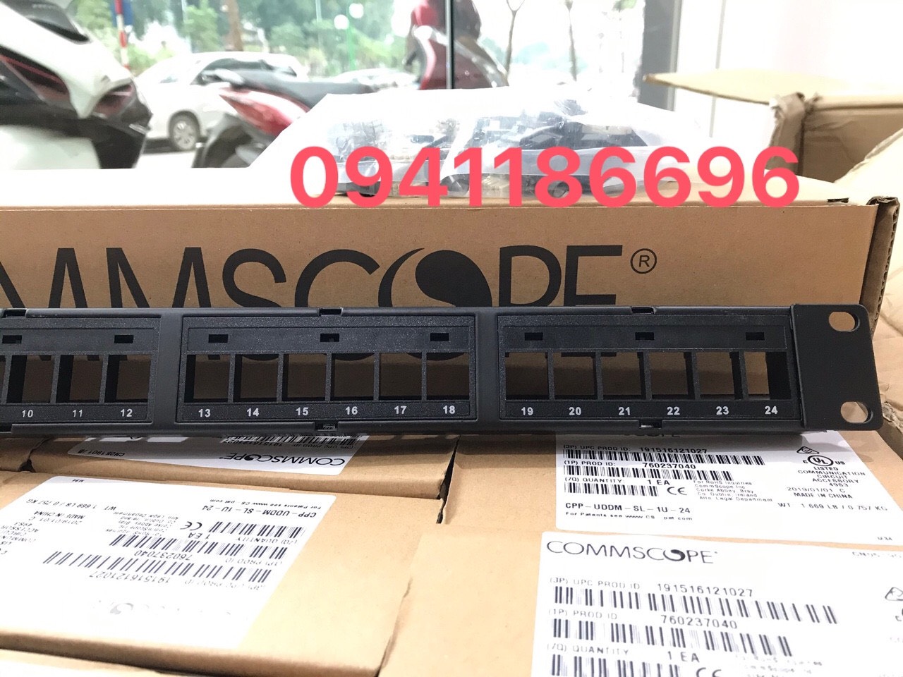 10 Thanh đấu nối Patch Panel Cat6A CommScope Chống nhiễu 24 cổng mã 1933319-2