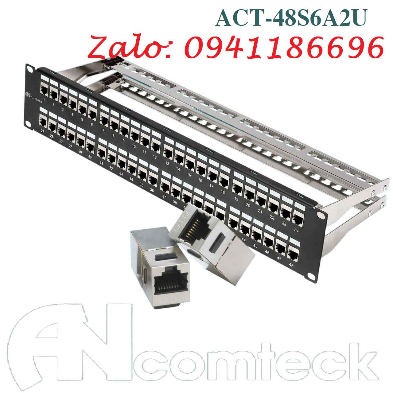14 Thanh đấu nối Patch Panel Cat6A CommScope Chống nhiễu 24 cổng mã 1933319-2