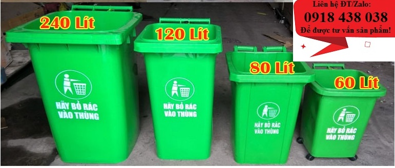 2 Thùng rác nhựa, thùng rác công cộng giá rẻ
