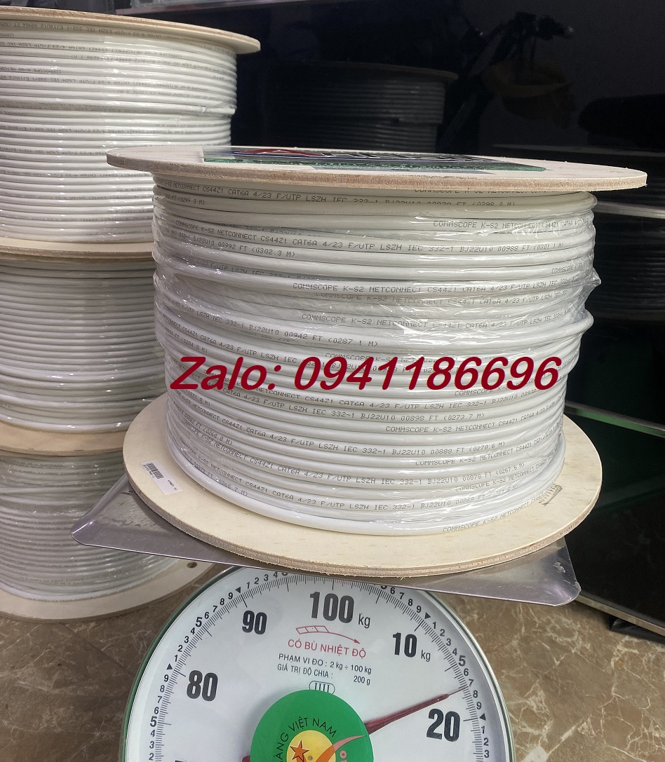 2 Cáp mạng Commscope Cat6A FTP mã 1859218-2, cáp mạng bọc bạc chống nhiễu