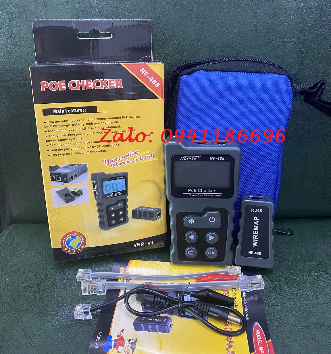 6 Máy test mạng NF-8601S Đa Chức Năng RJ45, RJ11, BNC, kim loại Cáp, PING/POE, kết xuất kết quả ra máy 6 Máy test mạng NF-8601S Đa Chức Năng RJ45, RJ11, BNC, kim loại Cáp, PING/POE, kết xuất kết quả ra máy