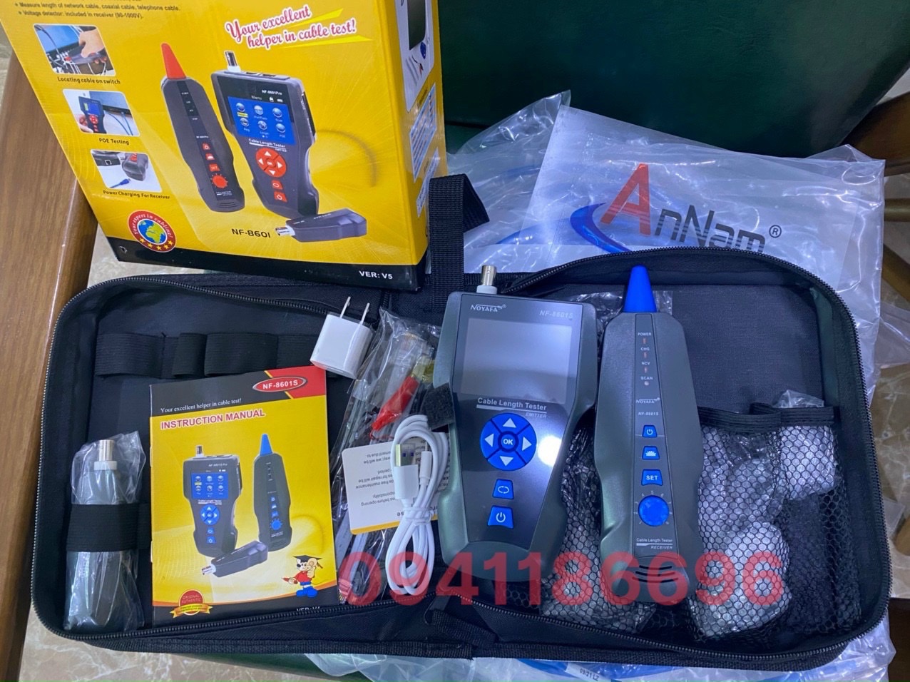 3 Máy test mạng NF-8601S Đa Chức Năng RJ45, RJ11, BNC, kim loại Cáp, PING/POE, kết xuất kết quả ra máy 3 Máy test mạng NF-8601S Đa Chức Năng RJ45, RJ11, BNC, kim loại Cáp, PING/POE, kết xuất kết quả ra máy