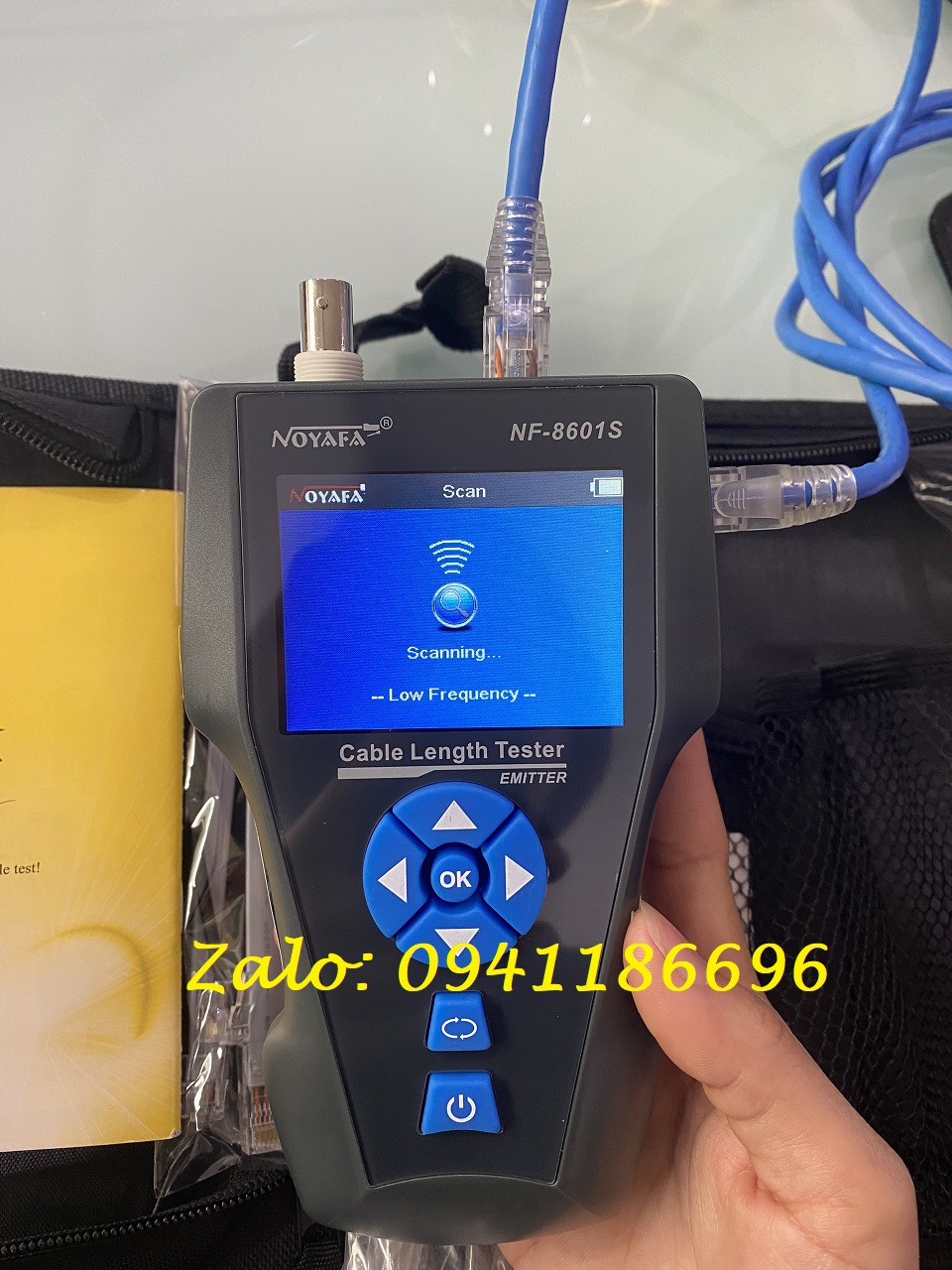 1 Máy test mạng NF-8601S Đa Chức Năng RJ45, RJ11, BNC, kim loại Cáp, PING/POE, kết xuất kết quả ra máy 1 Máy test mạng NF-8601S Đa Chức Năng RJ45, RJ11, BNC, kim loại Cáp, PING/POE, kết xuất kết quả ra máy