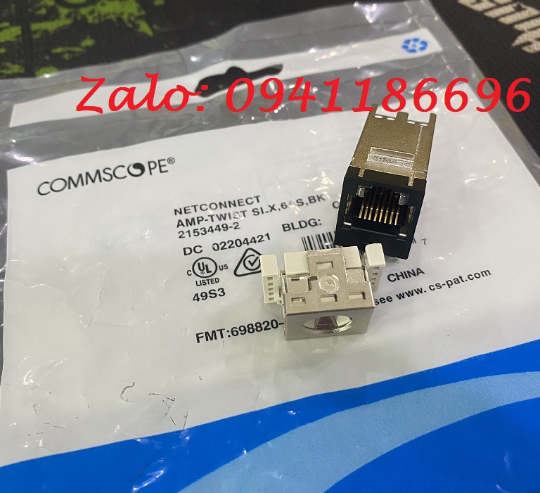 Nhân mạng RJ45 Cat6 Commscope mã 1375055-1, nhân mạng RJ45 Cat5E mã 1375191-1, chân đồng Nhân mạng RJ45 Cat6 Commscope mã 1375055-1, nhân mạng RJ45 Cat5E mã 1375191-1, chân đồng