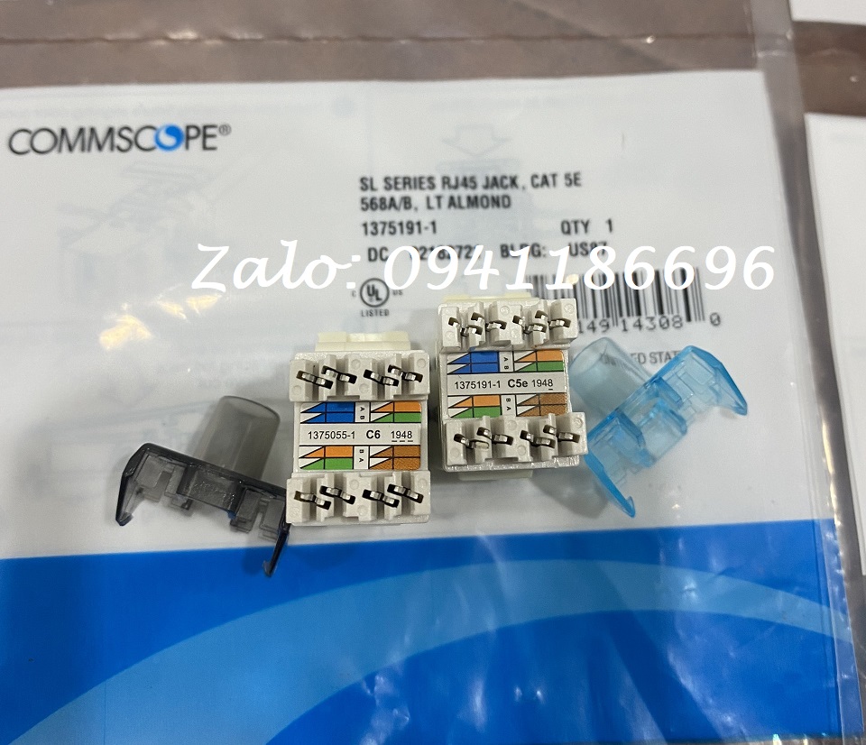 2 Nhân mạng RJ45 Cat6 Commscope mã 1375055-1, nhân mạng RJ45 Cat5E mã 1375191-1, chân đồng 2 Nhân mạng RJ45 Cat6 Commscope mã 1375055-1, nhân mạng RJ45 Cat5E mã 1375191-1, chân đồng