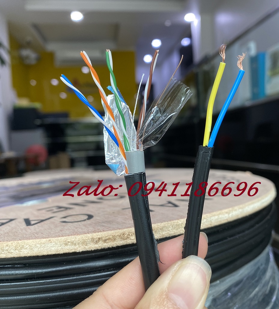 5 Dây điện thoại 2 đôi, cáp mạng thang máy Cat7/Cat8 SFTP sẵn kho