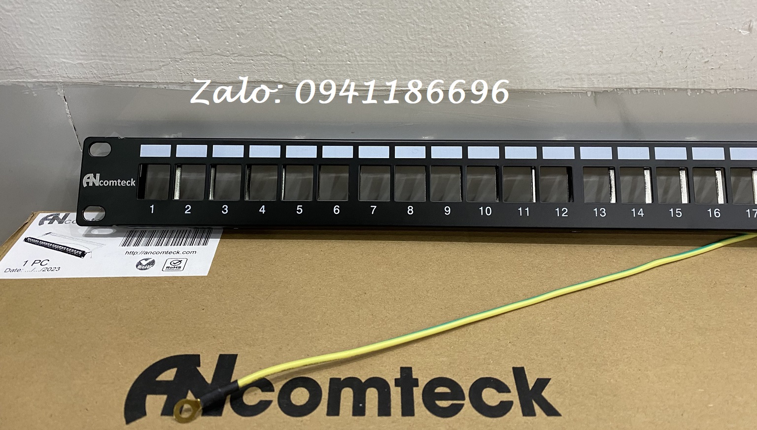 4 Phân phối thanh đấu nối Patch panel Cat5/Cat6/Cat6A loại 12-24-48 cổng chính hãng Ancomteck 4 Phân phối thanh đấu nối Patch panel Cat5/Cat6/Cat6A loại 12-24-48 cổng chính hãng Ancomteck