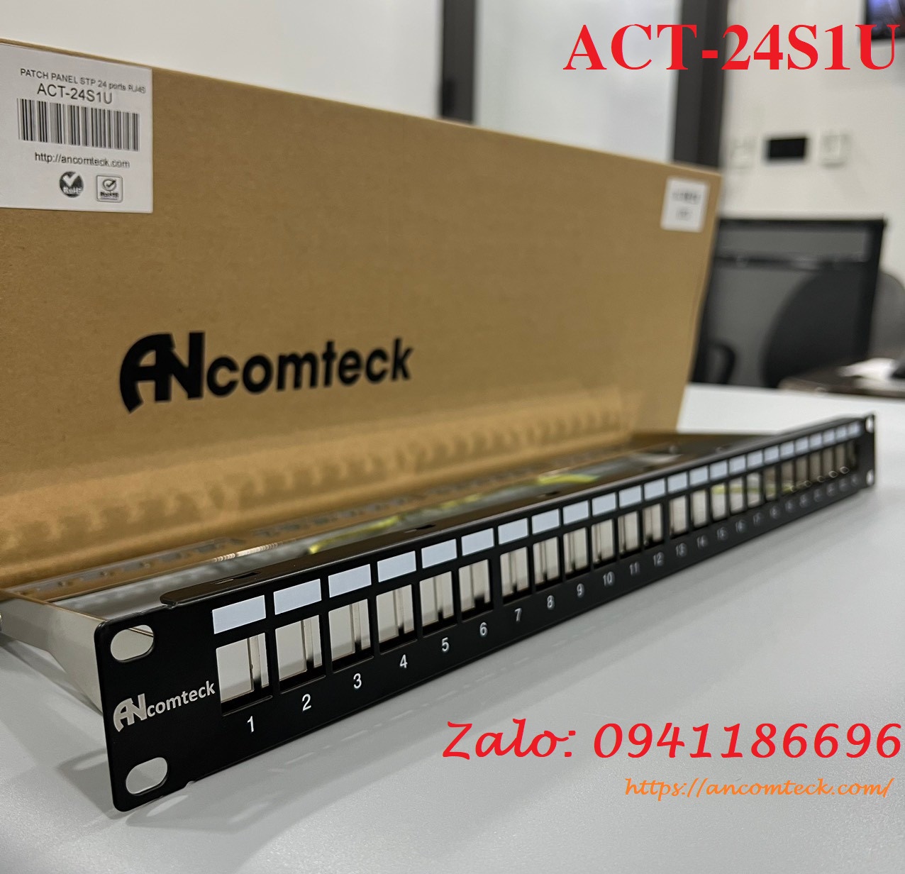 8 Phân phối thanh đấu nối Patch panel Cat5/Cat6/Cat6A loại 12-24-48 cổng chính hãng Ancomteck 8 Phân phối thanh đấu nối Patch panel Cat5/Cat6/Cat6A loại 12-24-48 cổng chính hãng Ancomteck