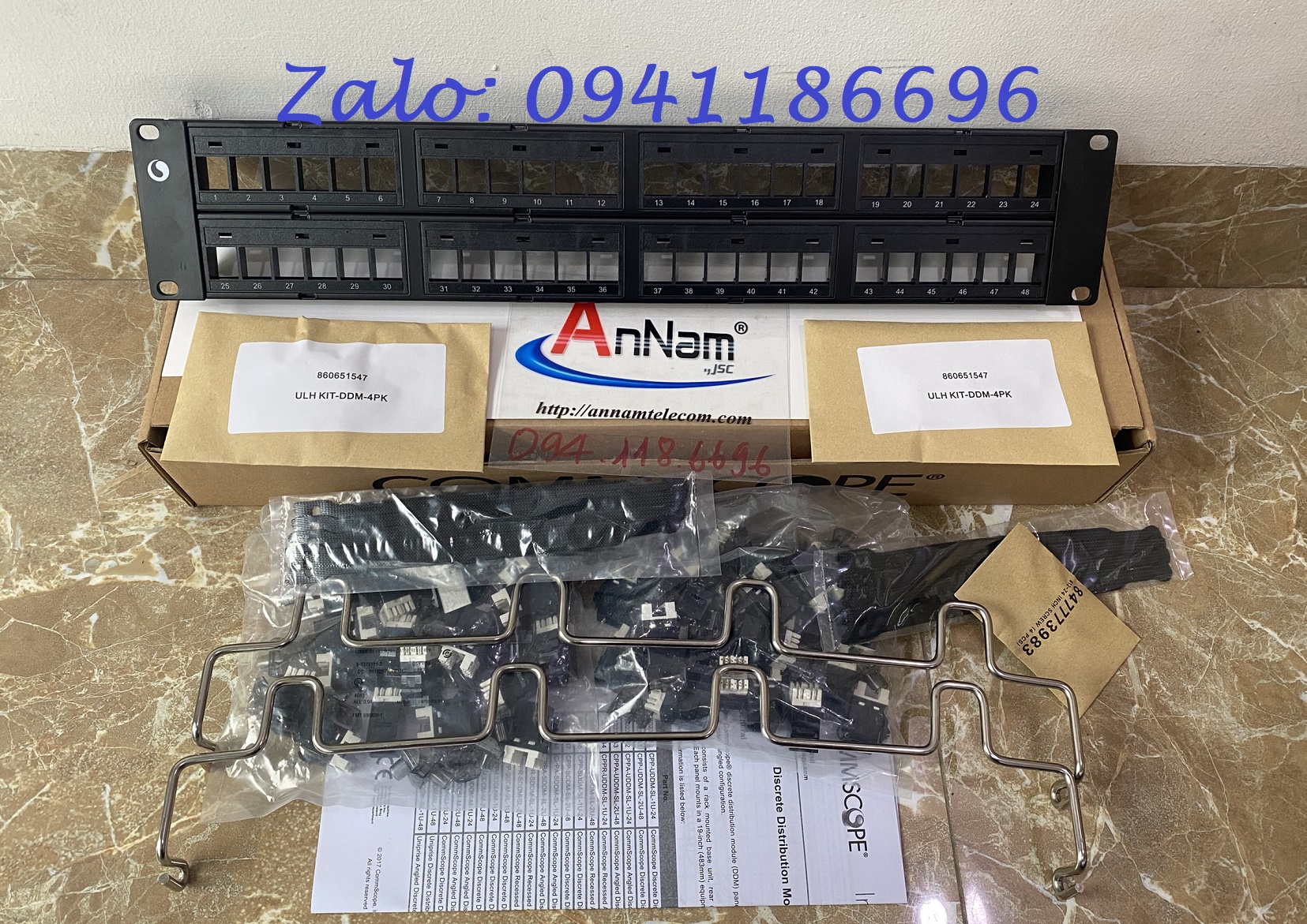 Thanh đấu nối, UTP, SL, DDM, 48 cổng cat6, 2U, rỗng, thẳng có sẵn hàng số lượng
