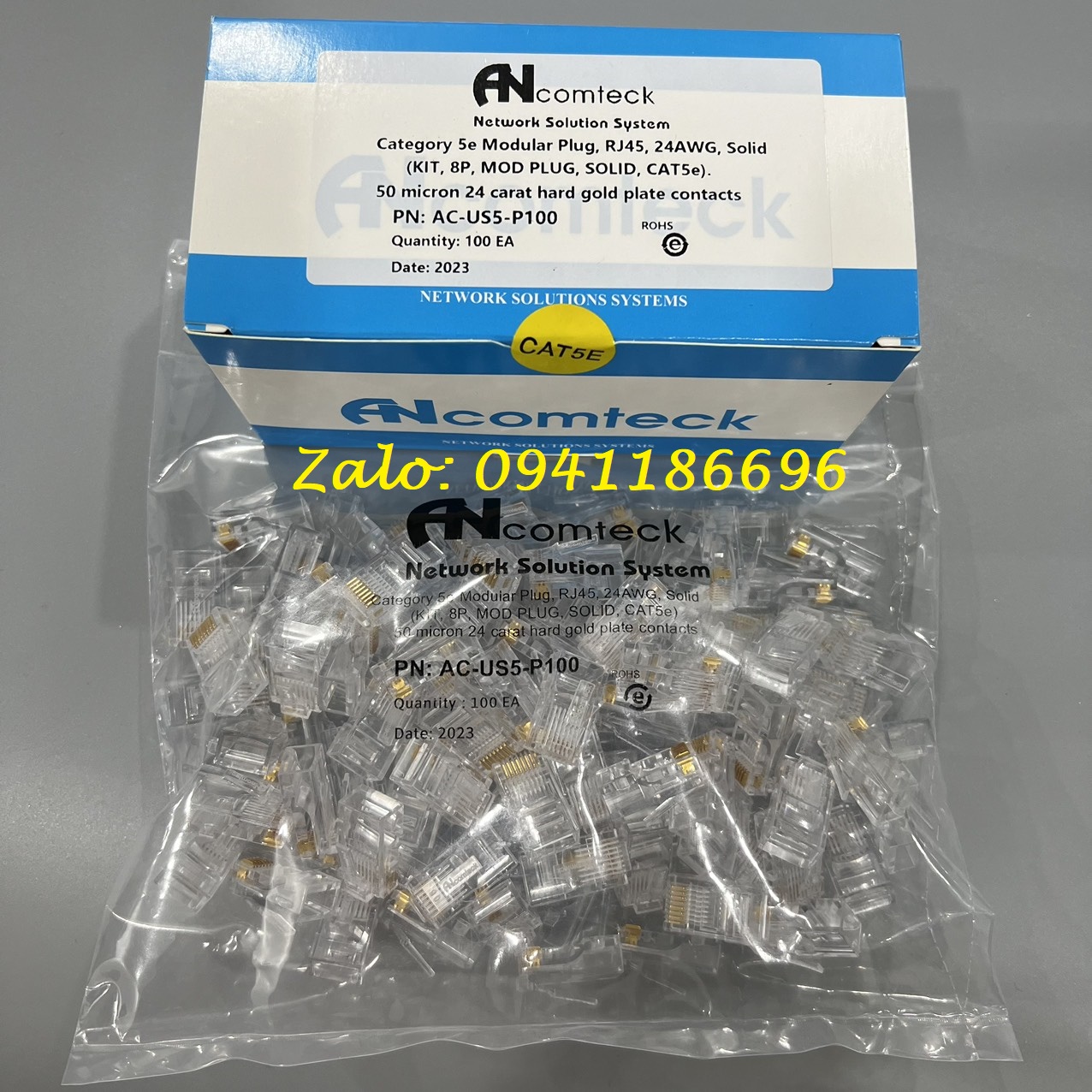 Đầu bấm hạt mạng Cat5/ Cat6 chính hãng Ancomteck