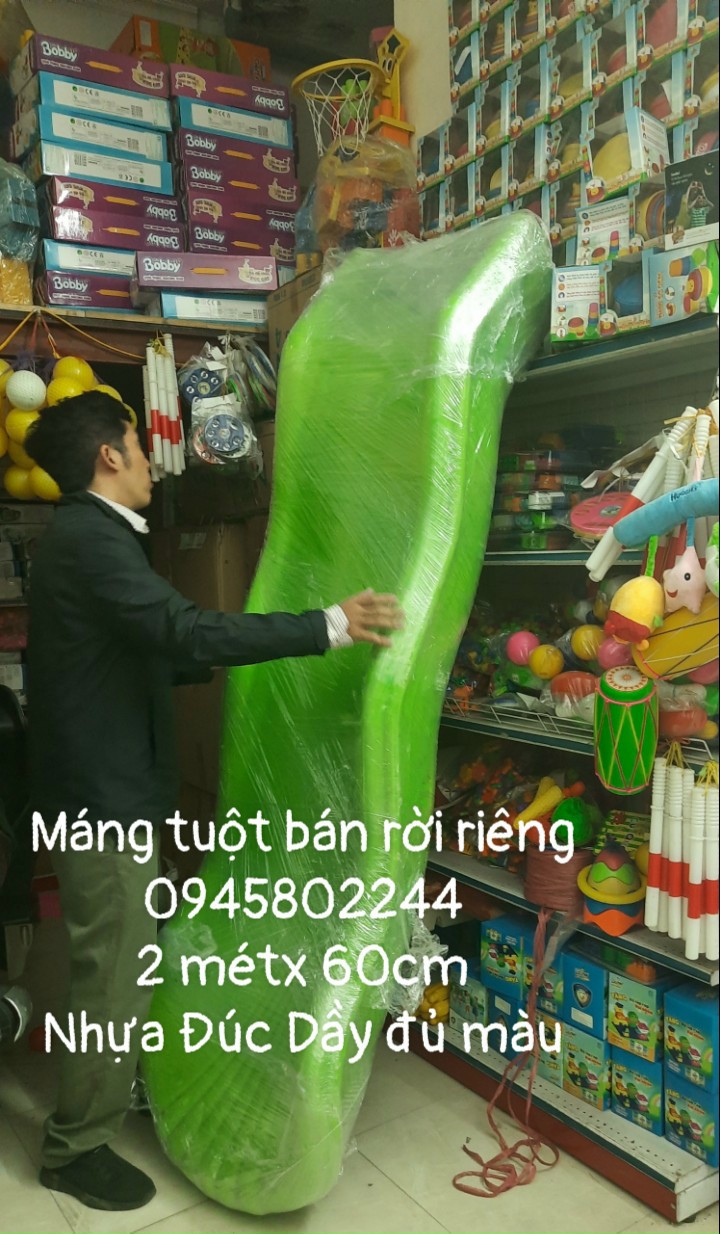 6 Máng trượt hàng xịn cao cấp siêu dày nặng 20kg riêng máng 2 mét rộng 65 dầy 30 cm sẵn hàng