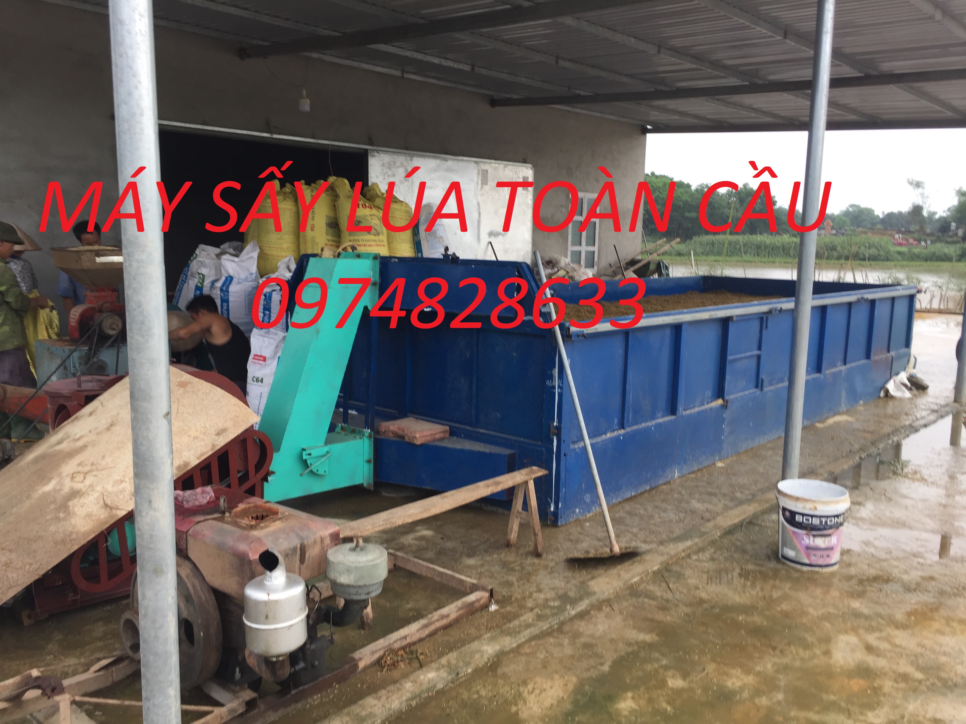 Máy sấy lúa 2 tấn/mẻ hộ gia đình Máy sấy lúa 2 tấn/mẻ hộ gia đình