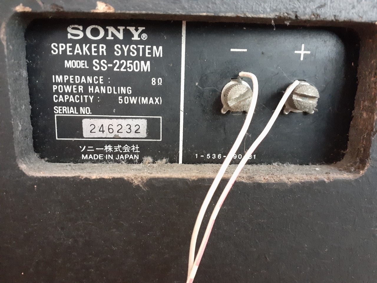 1 Cặp loa sony SS-2250M thùng - có ảnh