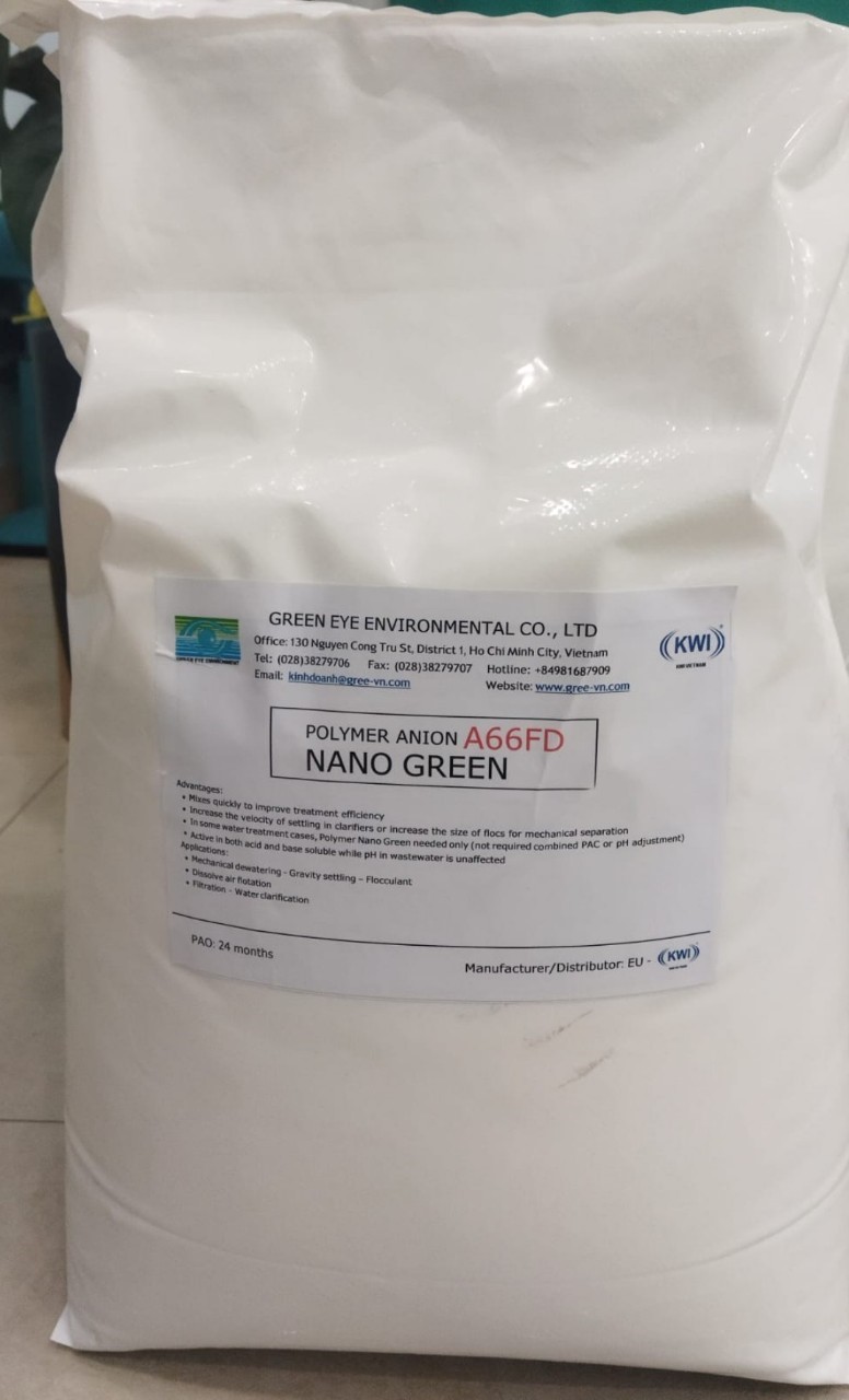 1 GREE cung cấp POLYMER NANO GREEN ANION trong xử lý nước thải và quá trình ép bùn