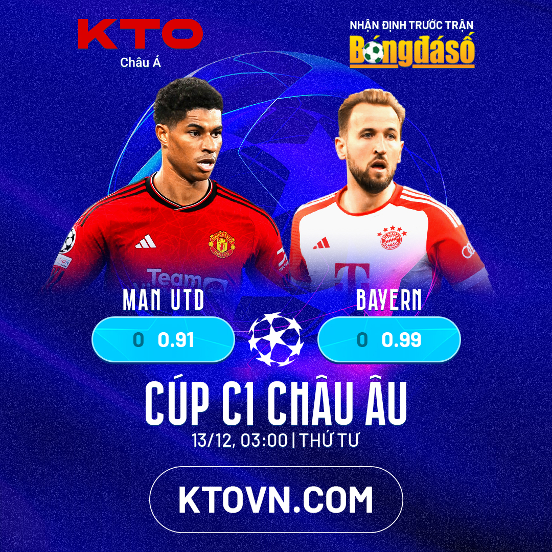 KTOVN.COM x Bóng Đá Số:   Soi kèo Man Utd v Bayern Munich: Hơn ở động lực