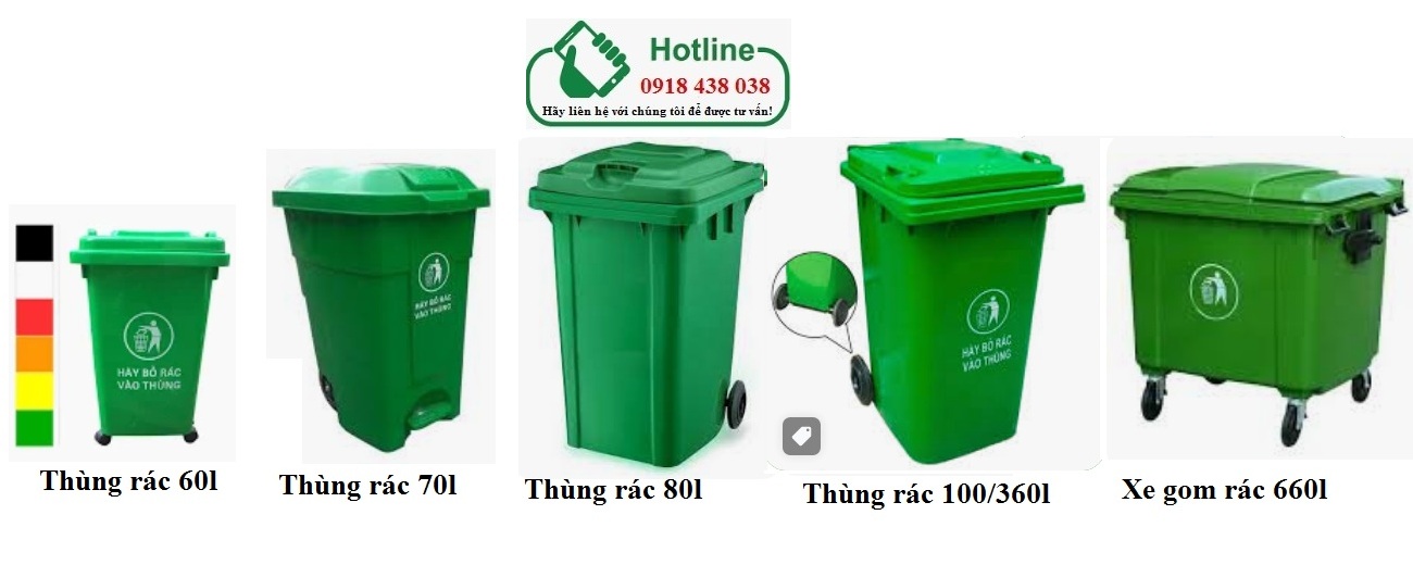 2 Sale lớn cuối năm: Thùng rác công cộng, thùng rác nhựa 120l, 240l