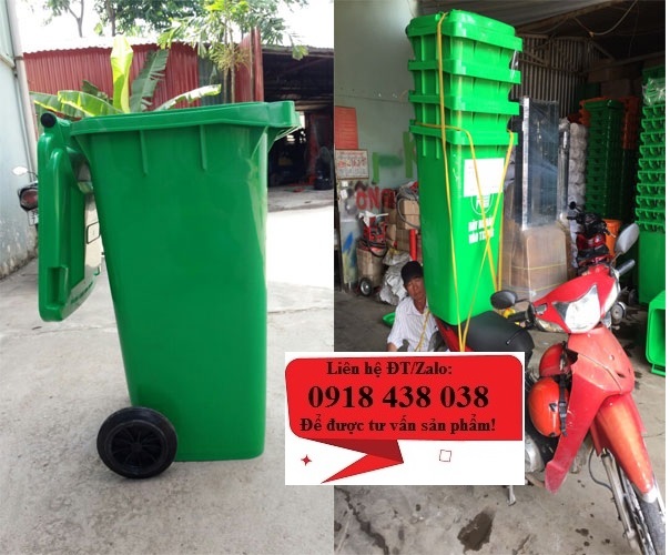 1 Thùng rác 120 lít, thùng rác nhựa HDPE giá rẻ toàn quốc