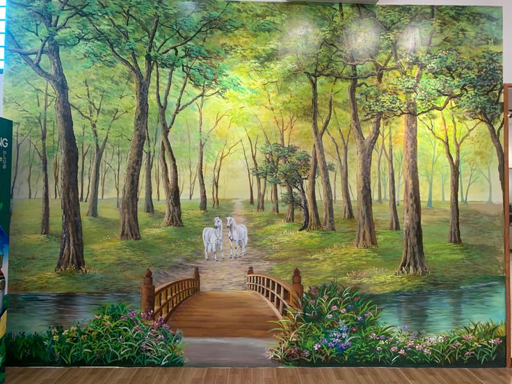 3 Vẽ tranh tường giá rẻ 3d Hà Nội