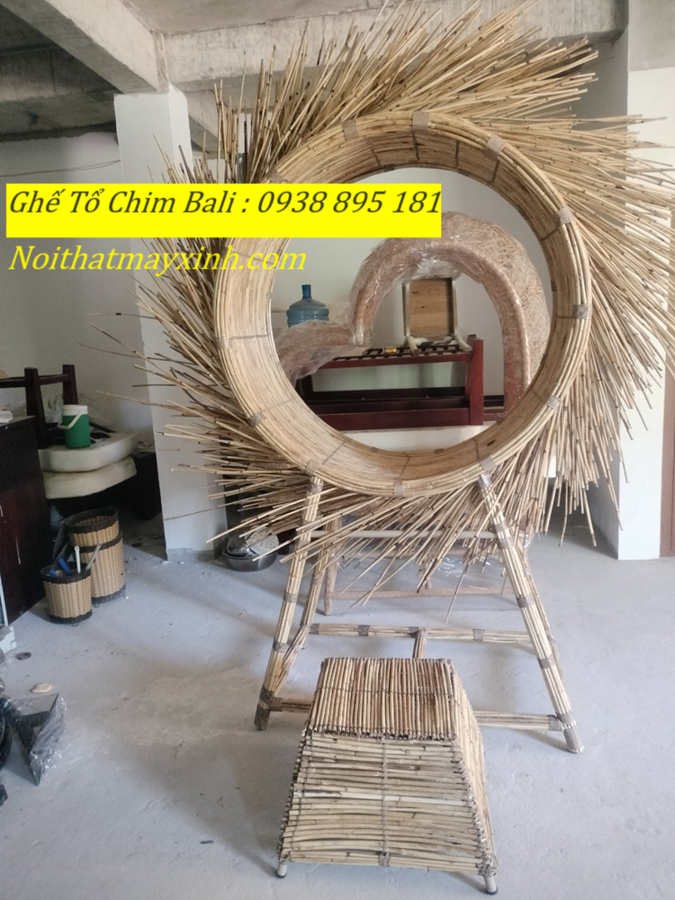 7 Ghế tổ chim bali checkin hình tròn, swing bali