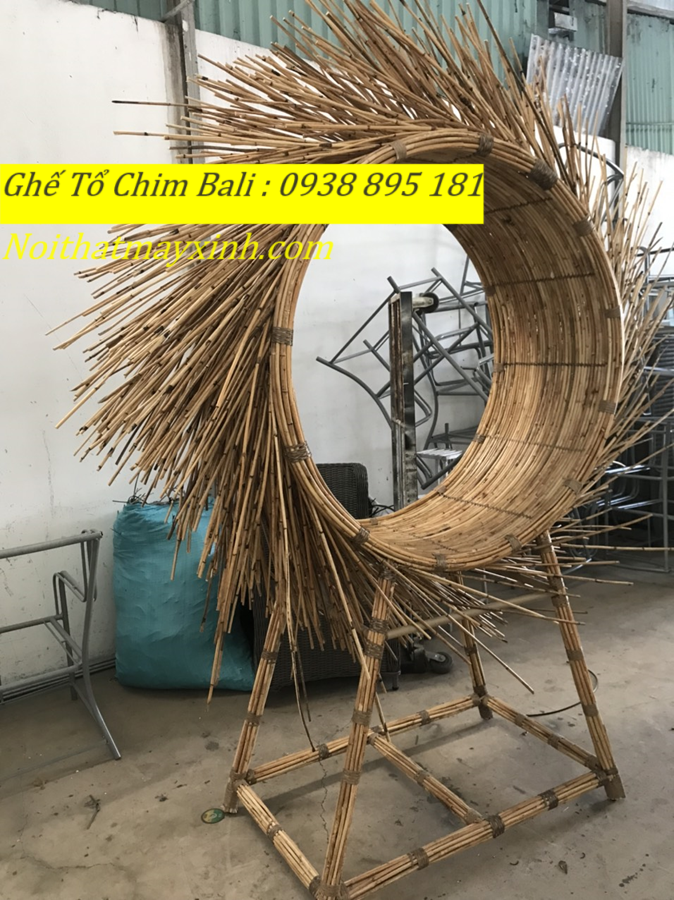 9 Ghế tổ chim bali checkin hình tròn, swing bali