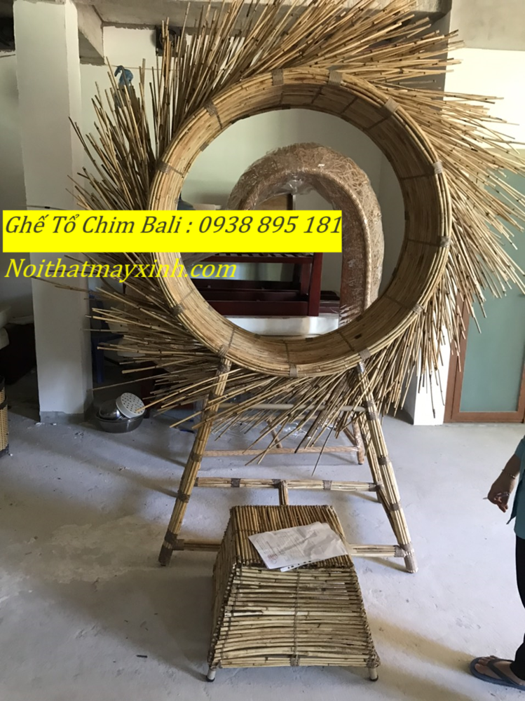 10 Ghế tổ chim bali checkin hình tròn, swing bali