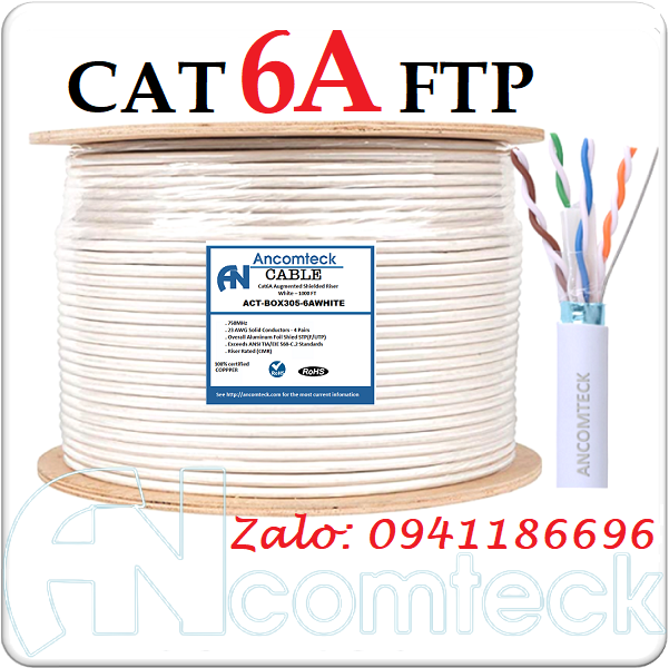 8 Hạt công nghiệp CAT6A không dùng TOOL Ancomteck chuẩn công nghiệp, mã hiệu ACT-S6A-UK