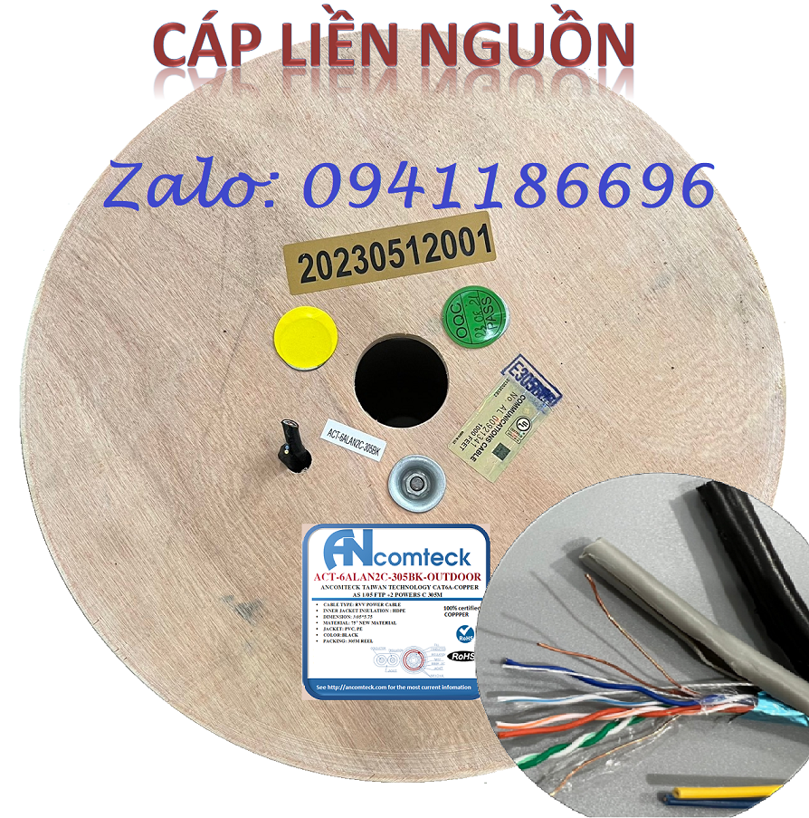 3 Hạt công nghiệp CAT6A không dùng TOOL Ancomteck chuẩn công nghiệp, mã hiệu ACT-S6A-UK
