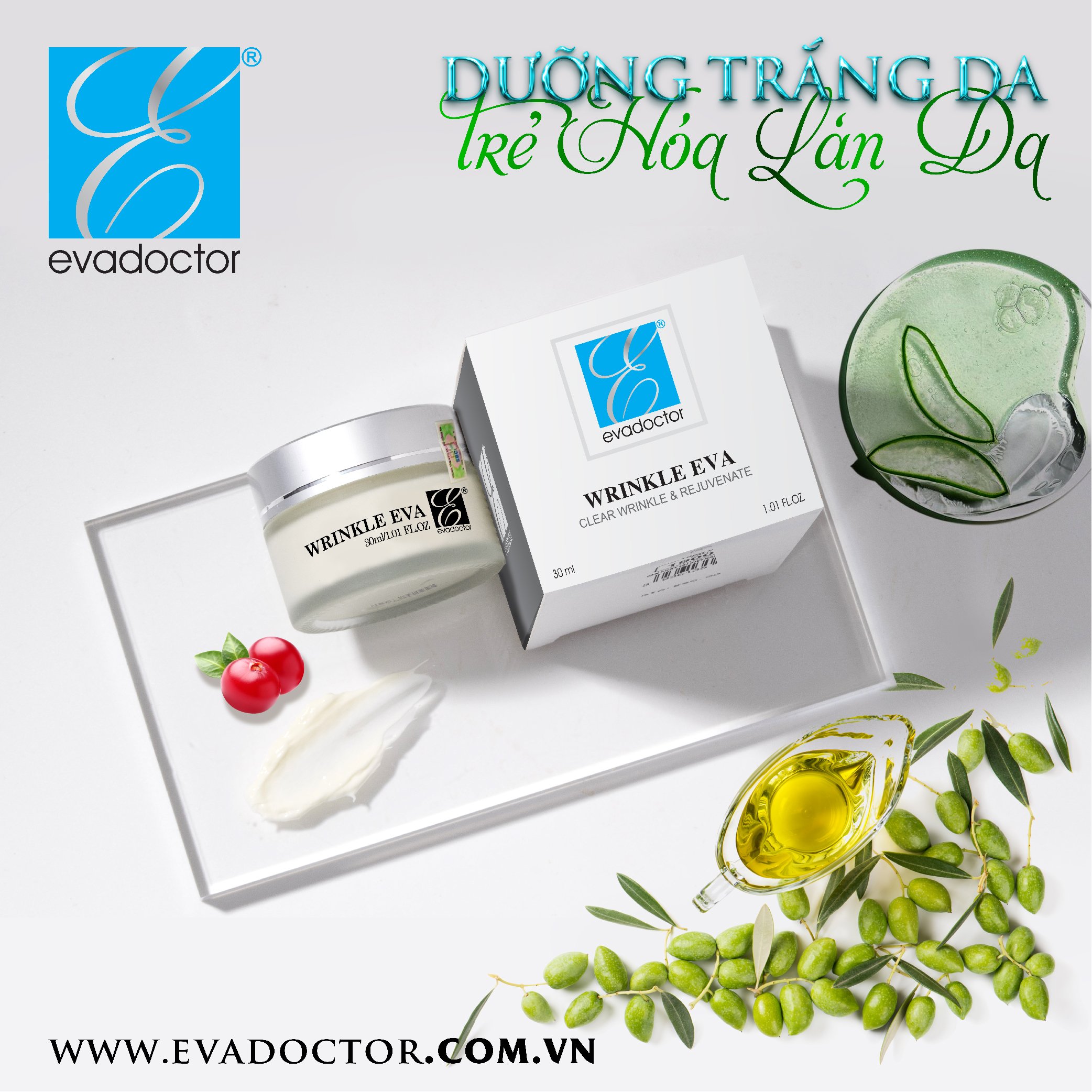 1 Kem dưỡng trắng da chống lão hóa WRINKLE EVA- EVADOCTOR 1 Kem dưỡng trắng da chống lão hóa WRINKLE EVA- EVADOCTOR