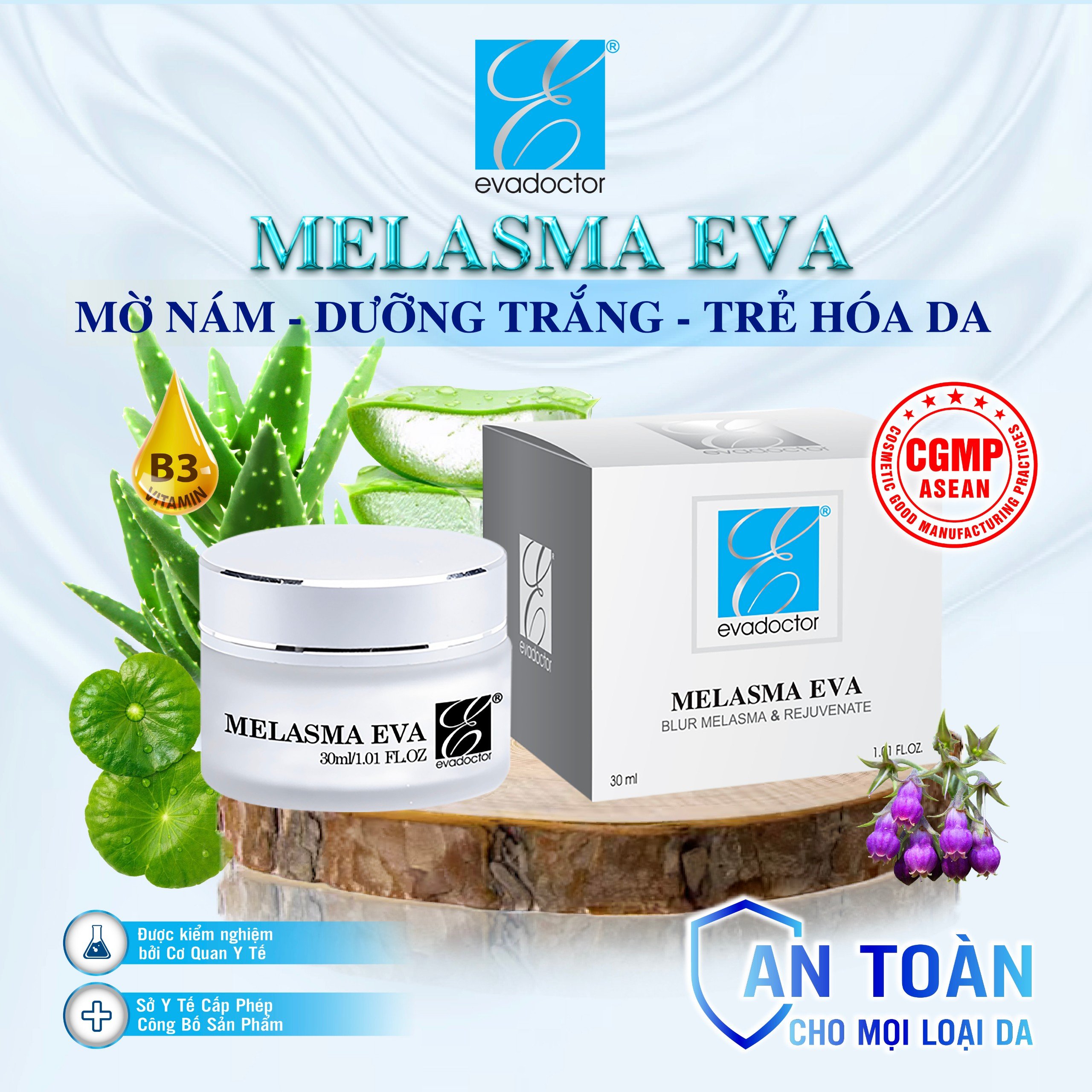 Kem trị Nám Melasma eva - Evadoctor Kem trị Nám Melasma eva - Evadoctor
