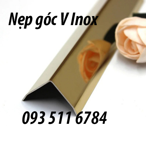 3 Nẹp T25 Inox vàng xước Nẹp sàn T20 đồng bóng Nẹp góc V Inox