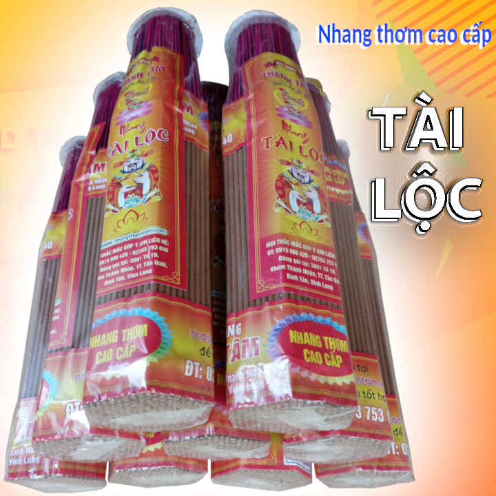 Nhang thơm cao cấp Tài Lộc THÀNH TÂM bó lục giác 271 cây 29cm