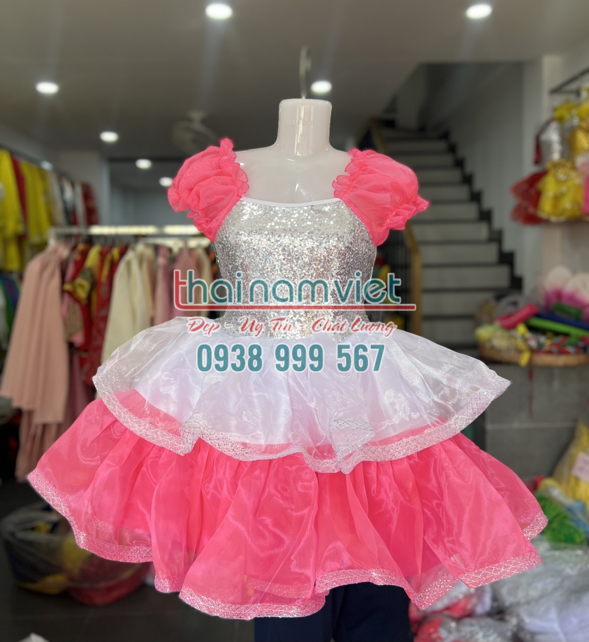 9 May bán cho thuê trang phục váy múa trẻ em tại tphcm